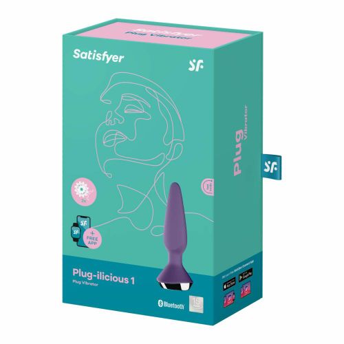 Satisfyer vibracijski analni čep Plug-ilicious 1, ljubičasti slika 4