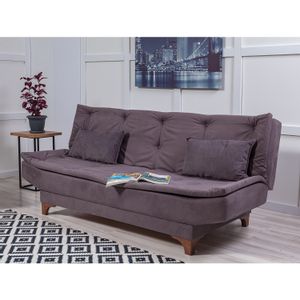 Atelier Del Sofa Kelebek-Anthracite Anthracite 3-Seat Sofa-Bed