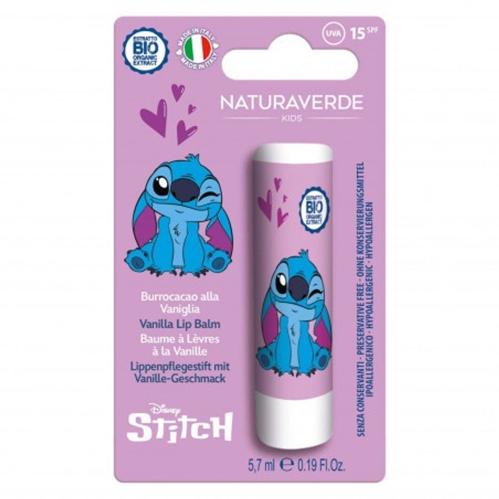Naturaverde Kids Stitch Balzam za usne Vanilla 5,7ml slika 1