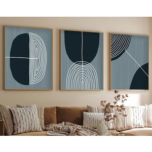 Huhu214 - 50 x 70 Multicolor Decorative Framed MDF Painting (3 Pieces)