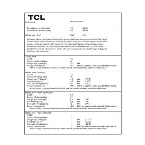 TCL klima uređaj Elite Inverter 5,1kW - TAC-18CHSD/XAB73I slika 5