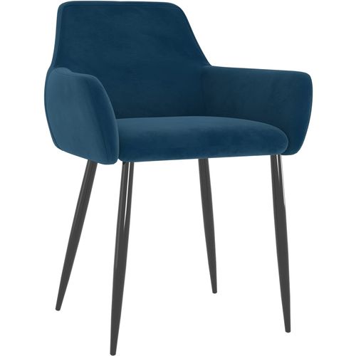 Blagovaonske stolice 2 kom plave baršunaste slika 9
