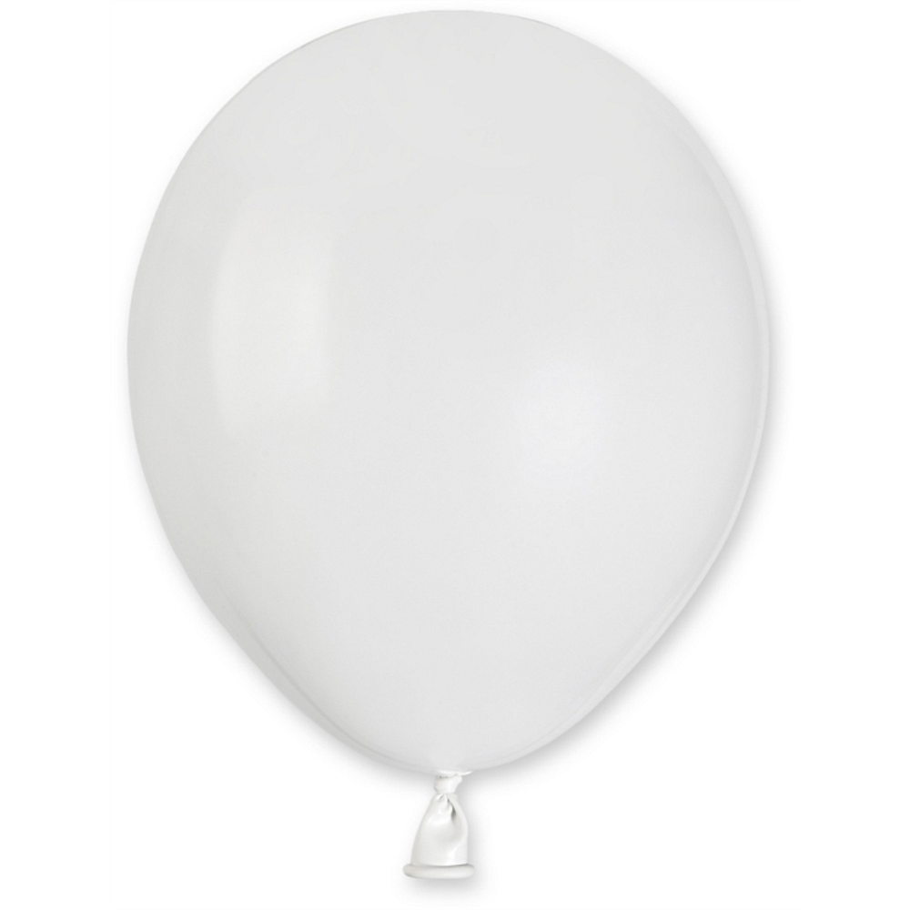 A50-01 Balon Pastelno Bijeli 13 cm, 100 kom slika 1