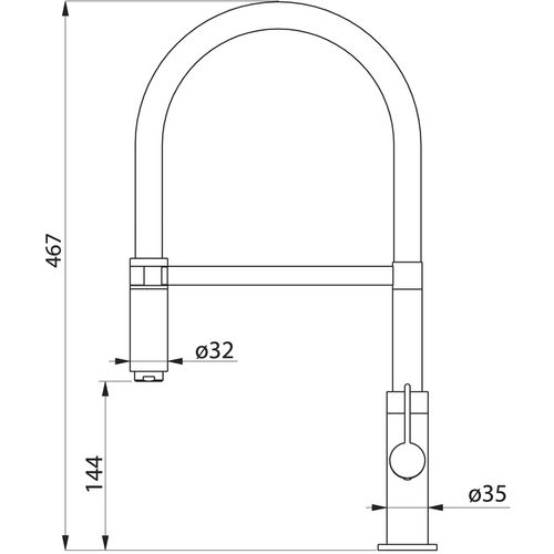 Slavina Helika Tesa 7003 PVD Graphite slika 2