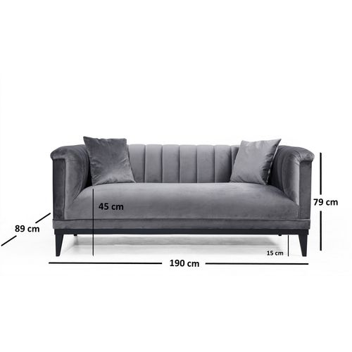 Trendy - Dark Grey Dark Grey 2-Seat Sofa slika 4
