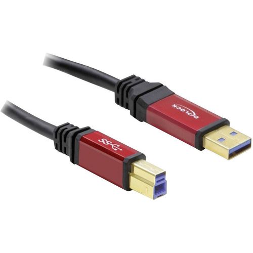 Delock USB 3.0 priključni kabel [1x USB 3.2 gen. 1 utikač A (USB 3.0) - 1x USB 3.2 gen. 1 utikač B (USB 3.0)] 5.00 m crvena, crna pozlaćeni kontakti, UL certificiran Delock USB kabel USB 3.2 gen. 1 (USB 3.0) USB-A utikač, USB-B utikač 5.00 m crvena, crna pozlaćeni kontakti, UL certificiran 82759 slika 1
