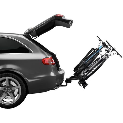 Thule VeloCompact 13-pinski nosač platforme za 2 bicikla koji se postavlja na kuku za vuču u kombinaciji crne boje / boje aluminija slika 4