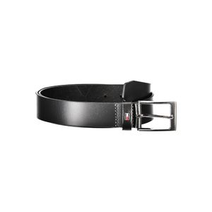 TOMMY HILFIGER MEN'S BLACK LEATHER BELT