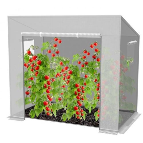 Vrtni plastenik za rajčice bijeli 200×77×168/146cm slika 1