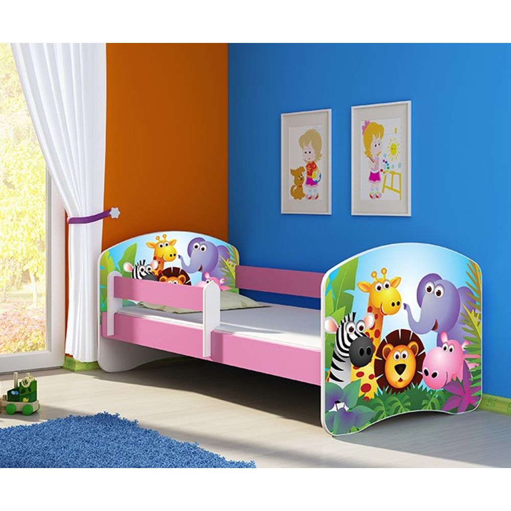 ACMA Dječiji krevet Acma II Pink - 160x80cm - Dezen 01 slika 1