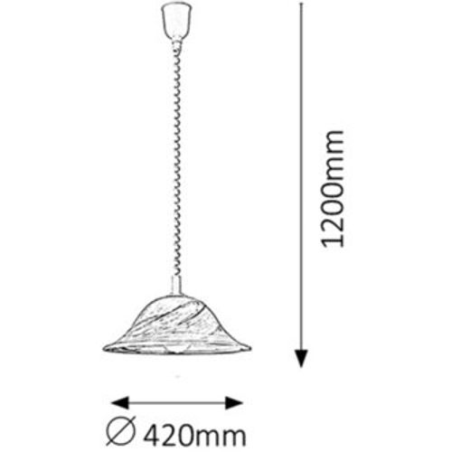Rabalux Alabastro visilica 60W E27 60W smeđa slika 2