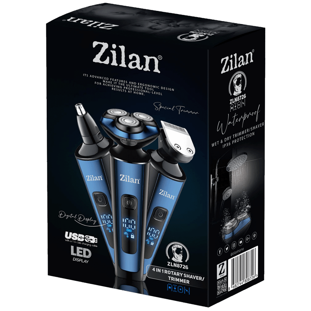 Zilan Aparat za brijanje, trimer, 4u1, IPx6 - ZLN8726 Aion slika 4