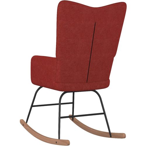 Stolica za ljuljanje od tkanine crvena boja vina slika 4