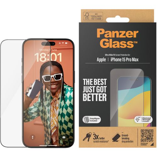 Panzerglass zaštitno staklo za iPhone 15 Pro Max ultra wide fit slika 1