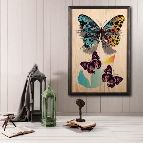 Wallity Drvena uokvirena slika, Butterfly Dream slika 1