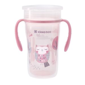 Kikka Boo Nepropusna čaša 360° 300ml, Pink