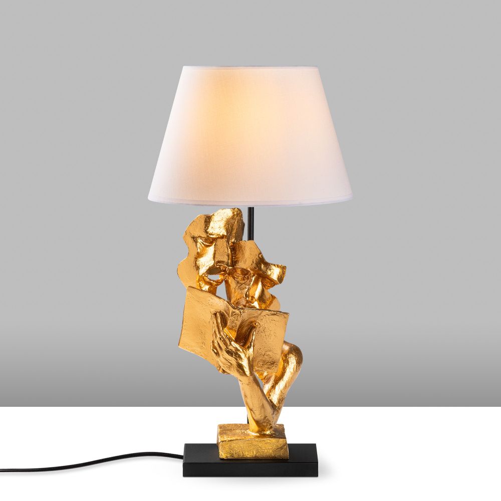 FIGURA-15295 Zlatno-Bijela Stolna Lampa slika 2