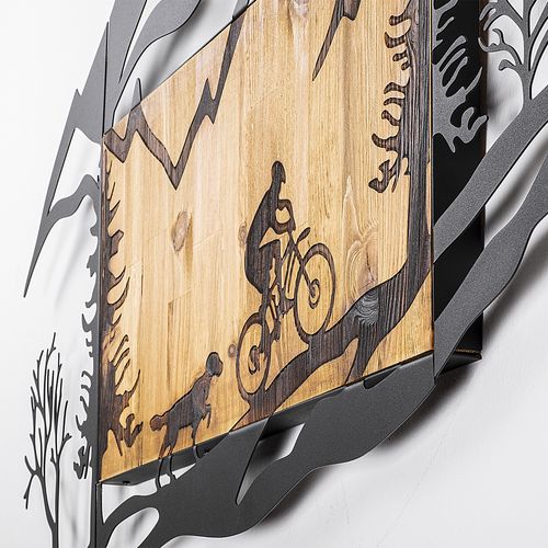 Bicycle Riding in Nature 1 Walnut
Black Decorative Wooden Wall Accessory slika 3