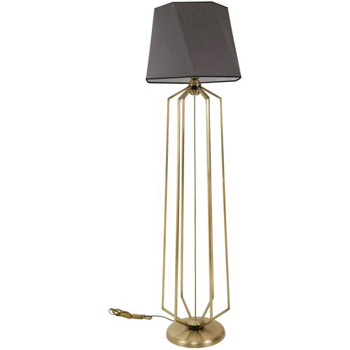 Alba Eskitme Lambader Altıgen Koyu Gri Abajurlu Anthracite Floor Lamp slika 1