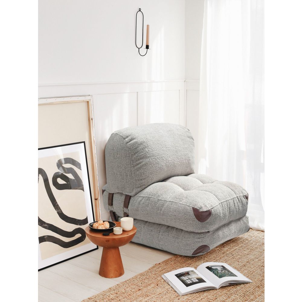 Fold Teddy - Sivi Jednosjed koji se pretvara u ležaj slika 1