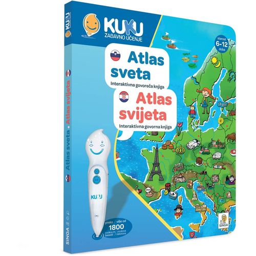 Interaktivna knjiga KUKU - Atlas svijeta (bez olovke)  slika 2