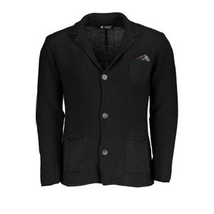 US GRAND POLO MEN'S BLACK CARDIGAN