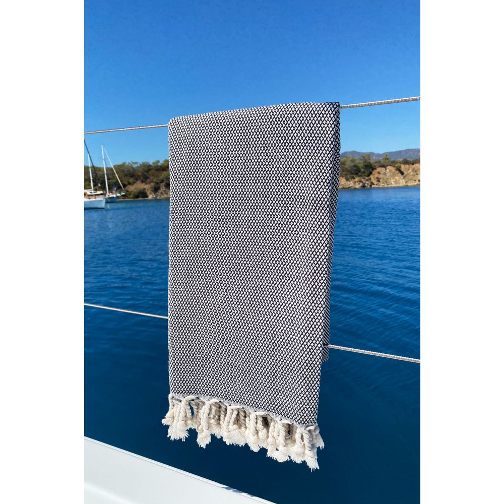 Likya - Crno-bijeli Fouta (Peškir za plažu) slika 1