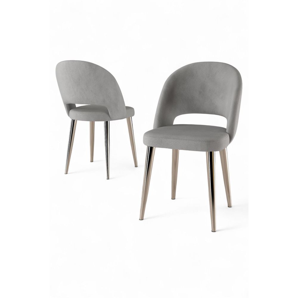 Set Stolica (4 Komada) Pane - Siva, Hrom slika 2