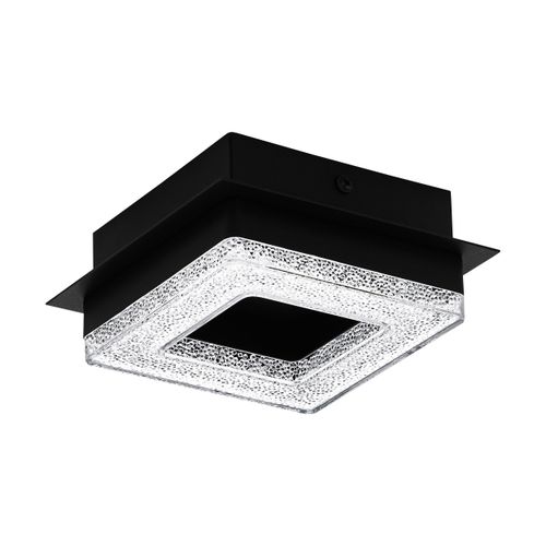 Eglo Fradelo 1 zidna/stropna/1, led, 1x4w, 400lm, crna/čelik/kristal  slika 1