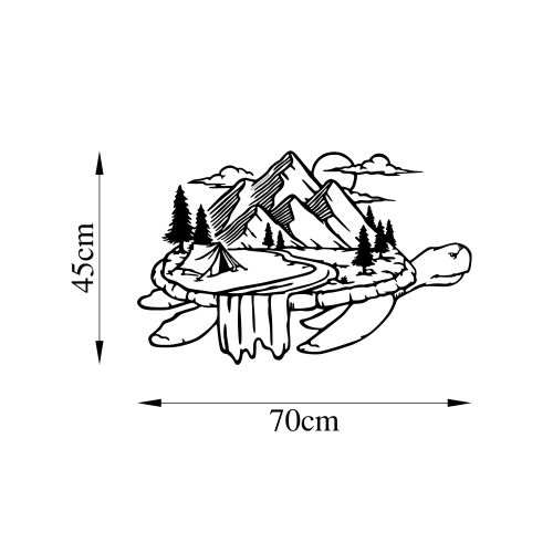 Wallity Metalna zidna dekoracija, Life On The Turtle - 516 slika 5