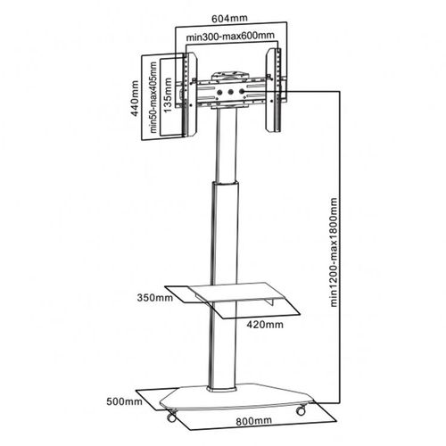 SBOX podni stalak za TV FS-500 slika 2