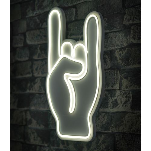 Wallity Ukrasna plastična LED rasvjeta, Rock N Roll Sign - White slika 8