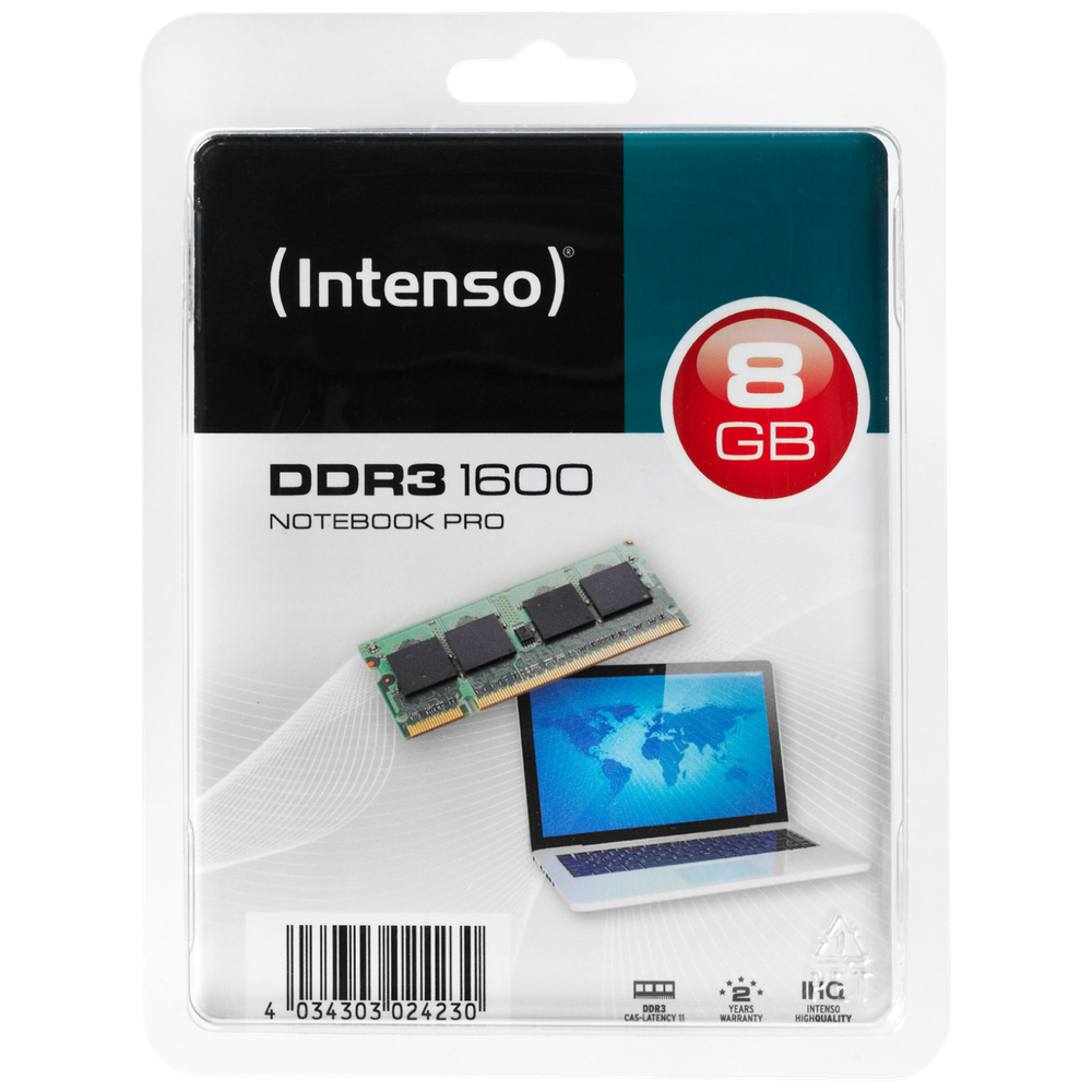 (Intenso) Memorija DDR3 SO-DIMM 8GB@1600MHz, CL11 - DDR3 Notebook 8GB/1600MHz slika 1