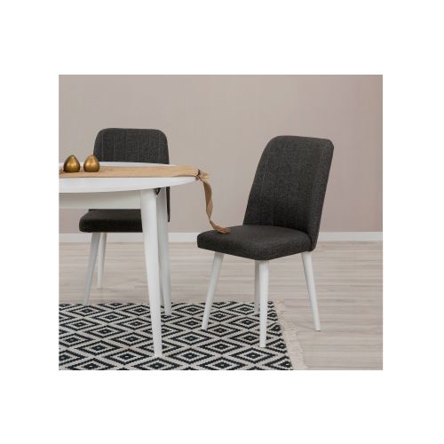 Vina 1053 - White, Anthracite White
Anthracite Extendable Dining Table & Chairs Set (3 Pieces) slika 2