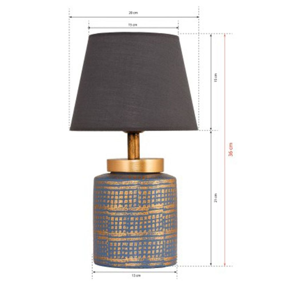 YL024 Plava i Zlatna Stočna Lampa slika 5