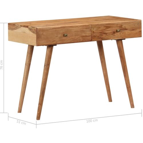Radni stol od masivnog bagremovog drva 100 x 51 x 76 cm slika 18
