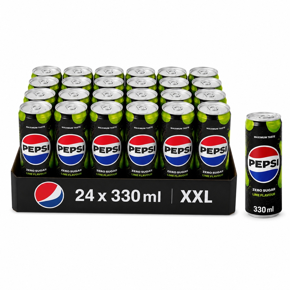 Pepsi Zero Lime limenka XXL, 24x0,33 l slika 1