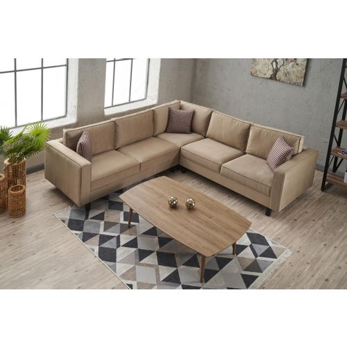 Atelier Del Sofa Kutna garnitura, Krem, Kale Velvet - Cream slika 3