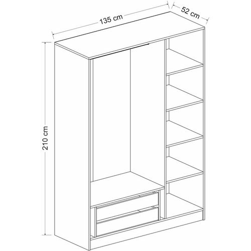 Kale White - 2288 White Wardrobe slika 8