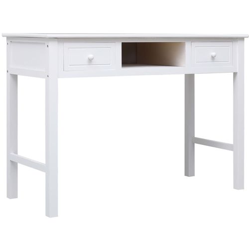 Pisaći stol bijeli 110 x 45 x 76 cm drveni slika 25