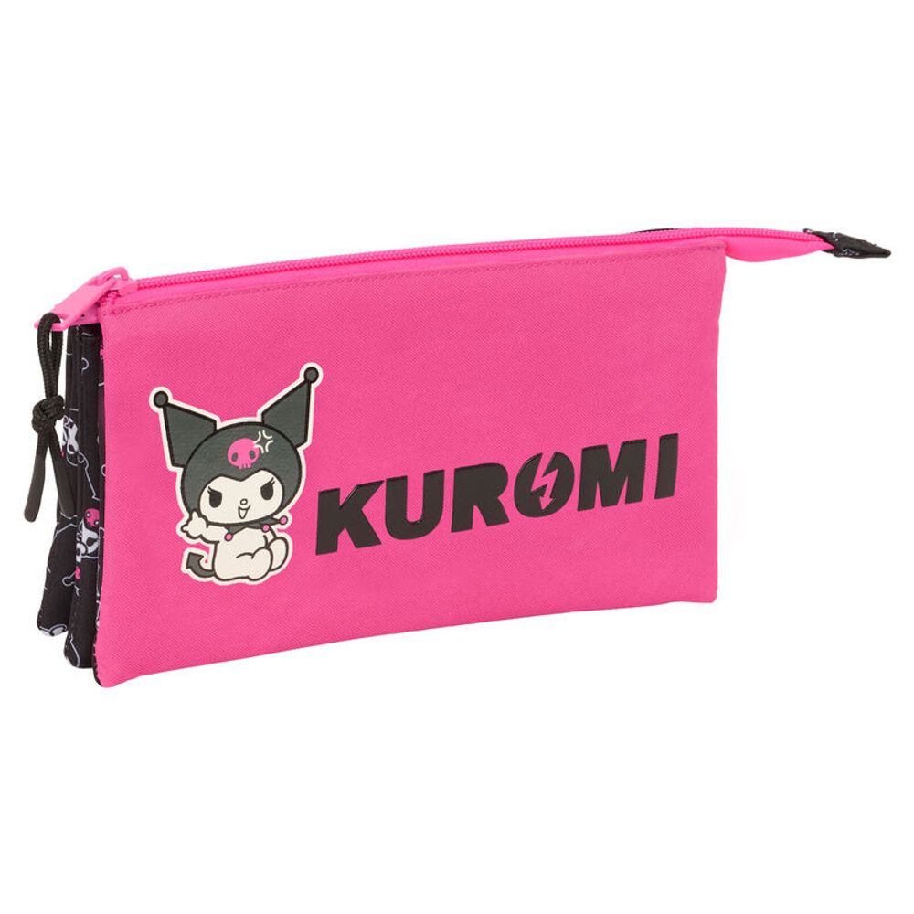 Kuromi Hello Kitty trostruka pernica slika 1