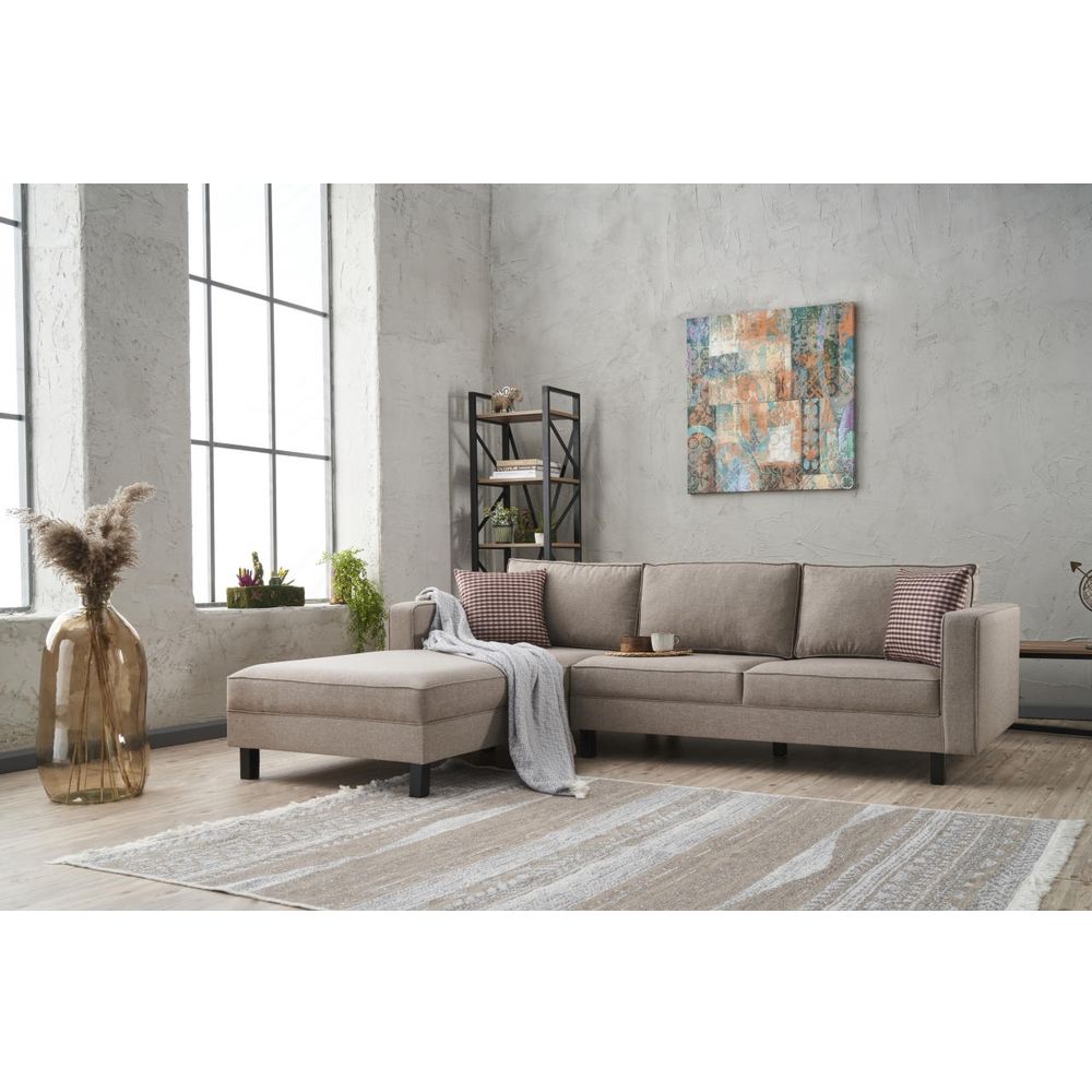 Kale Linen Left - Krem Krem Kutna Sofa slika 2