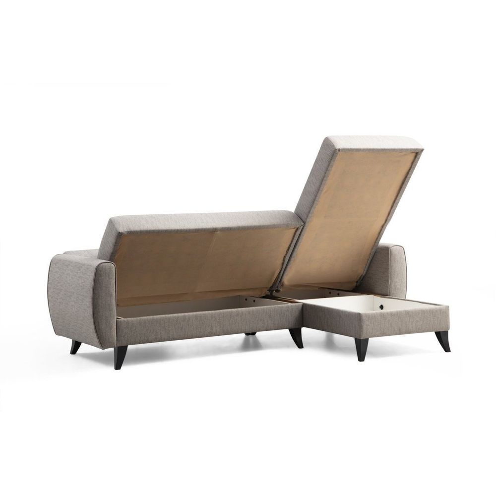 Alkon - Svijetlo Siva Ugaona Sofa na Razvlačenje slika 5