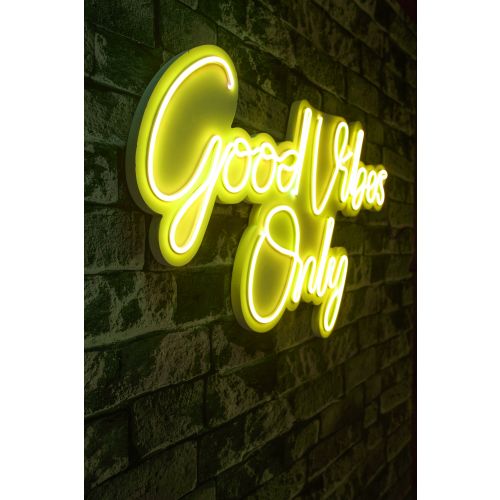 Wallity Ukrasna plastična LED rasvjeta, Good Vibes Only 2 - Yellow slika 1