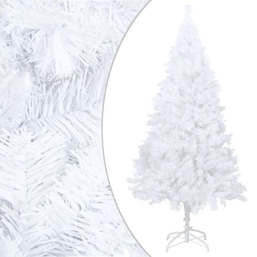 Umjetno božićno drvce LED s gustim granama bijelo 210 cm slika 2
