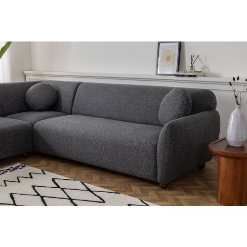 Atelier Del Sofa Eddy Corner 2 (3L-C-3R) - Dark Grey Dark Grey Corner Sofa slika 4