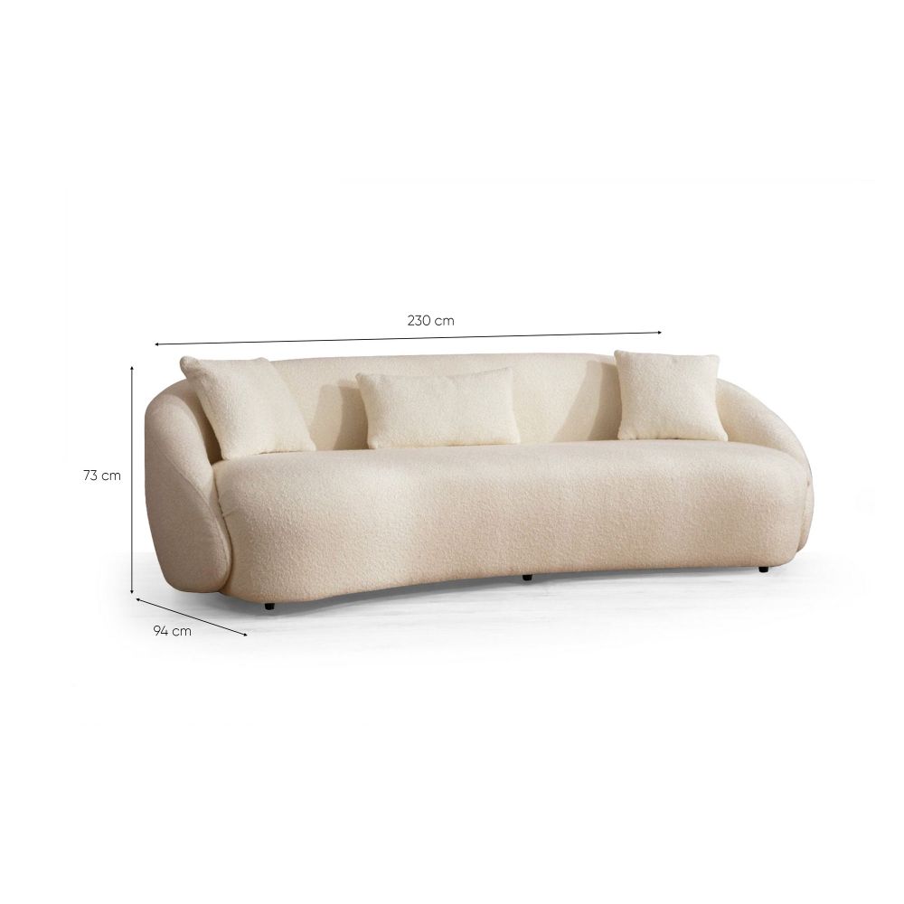Sofa za 3 osobe Napoli - krem boja slika 6
