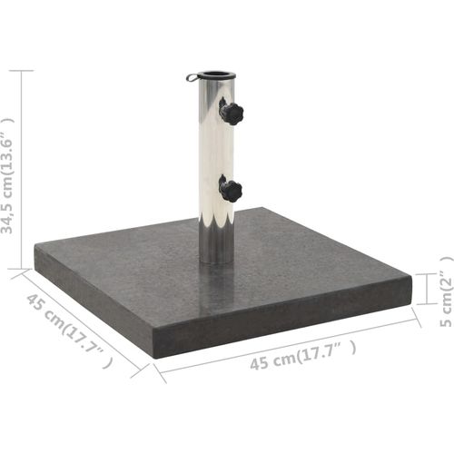 Stalak za suncobran od granita 28,5 kg četvrtasti crni slika 22
