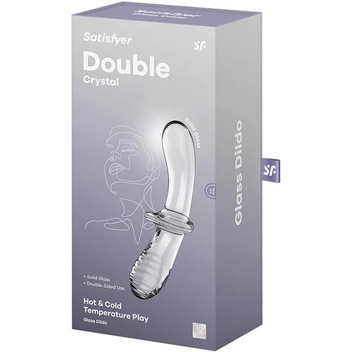 Vibrator - ATISFYER Double Crystal Glass Dildo Transparent slika 1