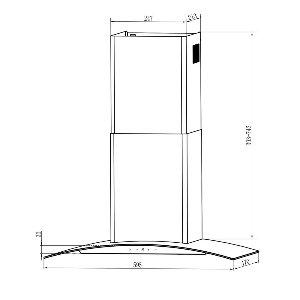 Berdsen BT-216 Crna kuhinjska napa 60 cm slika 6